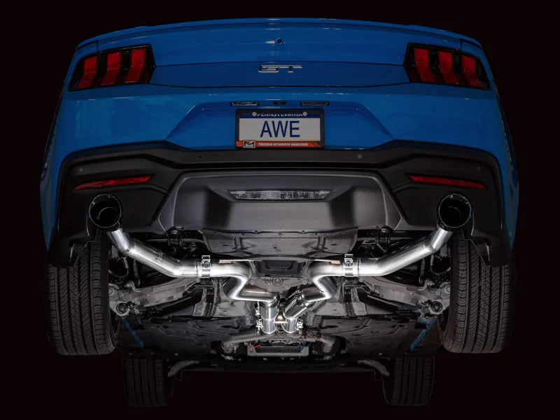 AWE 2024 Ford Mustang GT Fastback S650 RWD Track Edition Catback Exhaust w/ Dual Diamond Black Tips - Additional View 5