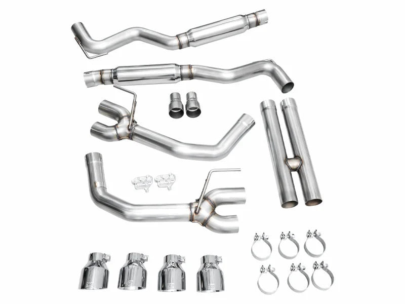 AWE 2024 Ford Mustang GT Fastback S650 RWD Track Edition Catback Exhaust w/ Quad Chrome Silver Tips - Additional View 13