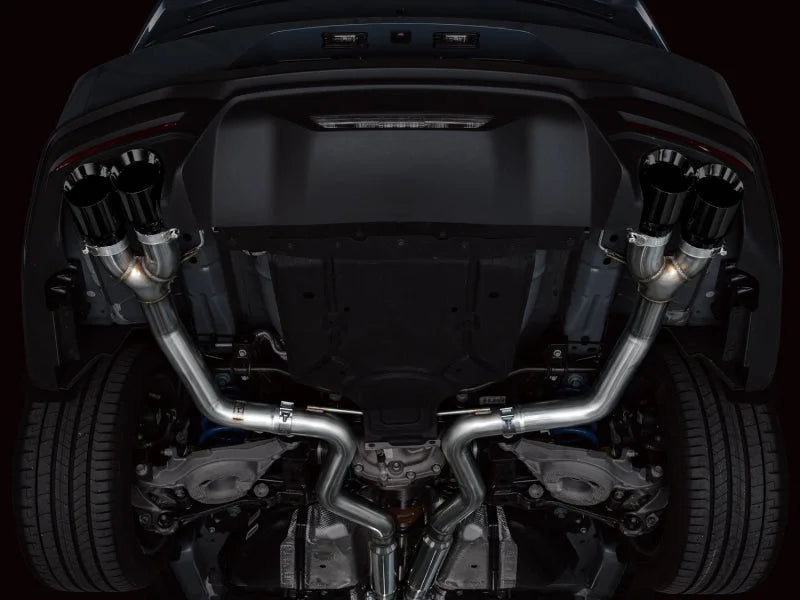 AWE 2024 Ford Mustang GT Fastback S650 RWD Track Edition Catback Exhaust w/ Quad Diamond Black Tips - Additional View 7