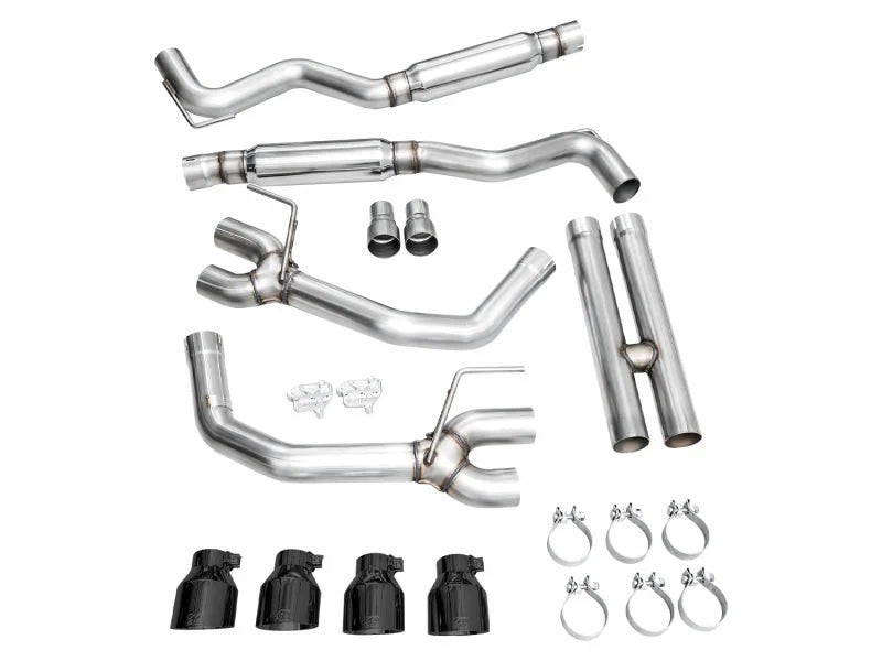 AWE 2024 Ford Mustang GT Fastback S650 RWD Track Edition Catback Exhaust w/ Quad Diamond Black Tips - Additional View 13