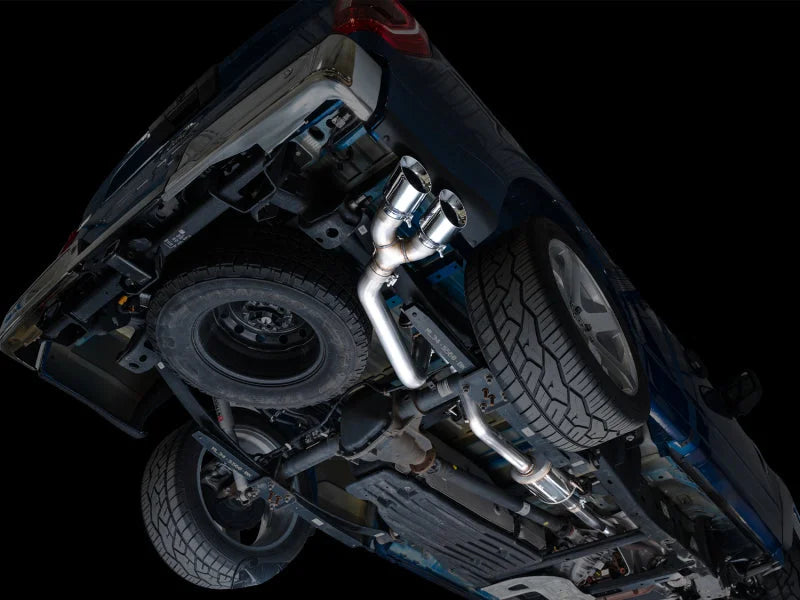 AWE 21-25 Ford F150 (14th Gen Reg Cab) Cat-Back Exhaust - 4.5in Dual Side Exit Chrome Tips - Additional View 8