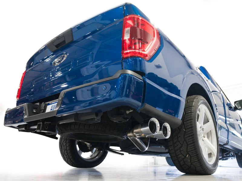 AWE 21-25 Ford F150 (14th Gen Reg Cab) Cat-Back Exhaust - 4.5in Dual Side Exit Chrome Tips - Additional View 9