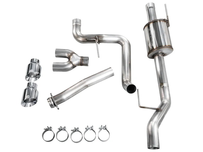 AWE 21-25 Ford F150 (14th Gen Reg Cab) Cat-Back Exhaust - 4.5in Dual Side Exit Chrome Tips - Additional View 11