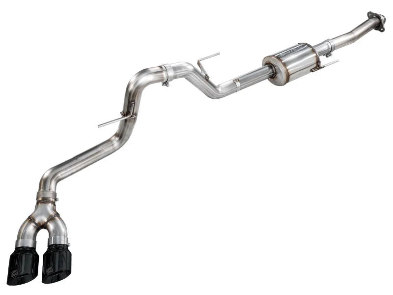 AWE 21-25 Ford F150 (14th Gen Reg Cab) Cat-Back Exhaust - 4.5in Dual Side Exit Diamond Black Tips - Main Product View