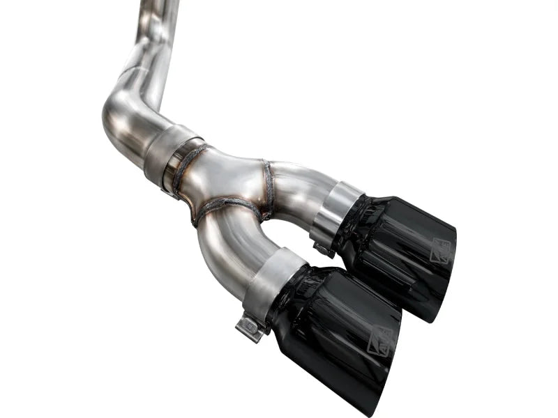 AWE 21-25 Ford F150 (14th Gen Reg Cab) Cat-Back Exhaust - 4.5in Dual Side Exit Diamond Black Tips - Additional View 11