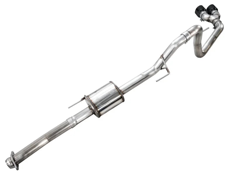 AWE 21-25 Ford F150 (14th Gen Reg Cab) Cat-Back Exhaust - 4.5in Dual Side Exit Diamond Black Tips - Additional View 13