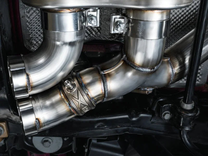AWE 21+ Wrangler 392 Switchpath Cat-Back Exhaust- Quad BashGuards - Installation View