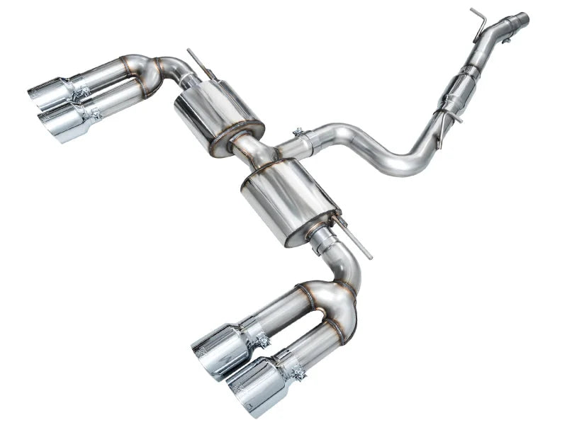 AWE 22-24 Audi 8Y S3 Touring Edition Exhaust - Chrome Silver Tips - Main Product View