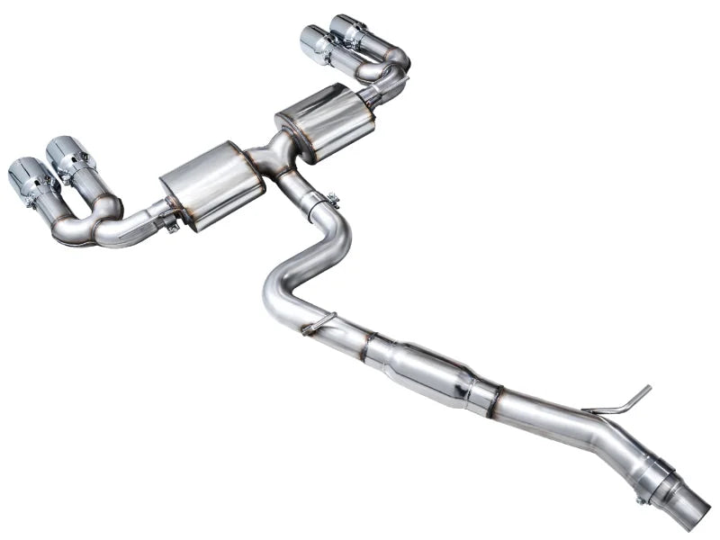 AWE 22-24 Audi 8Y S3 Touring Edition Exhaust - Chrome Silver Tips - Additional View 13