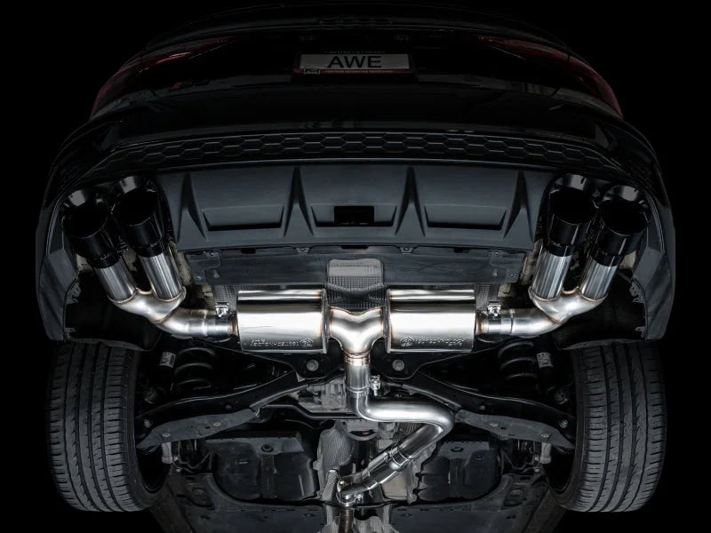 AWE 22-24 Audi 8Y S3 Touring Edition Exhaust - Diamond Black Tips - Additional View 5