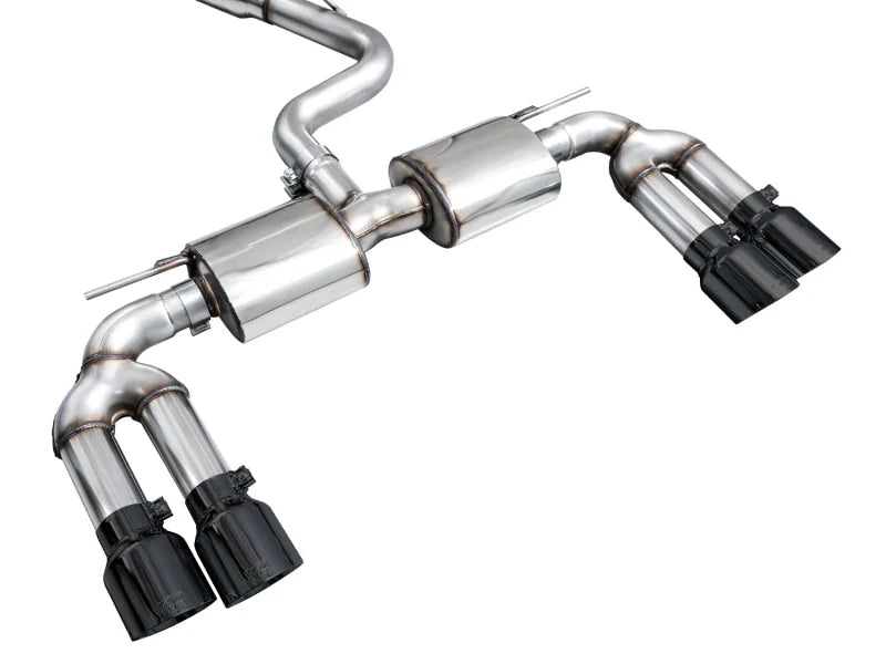 AWE 22-24 Audi 8Y S3 Touring Edition Exhaust - Diamond Black Tips - Additional View 10