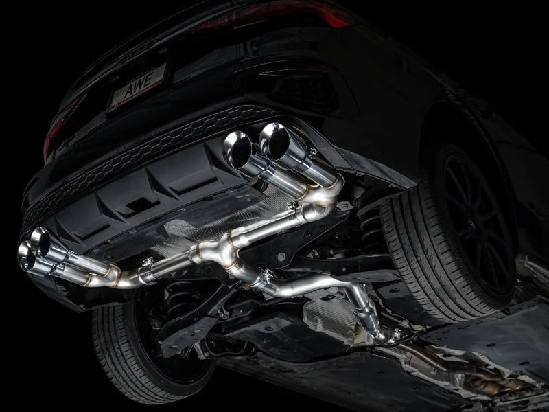 AWE 22-24 Audi 8Y S3 Track Edition Exhaust  - Chrome Silver Tips - Additional View 8