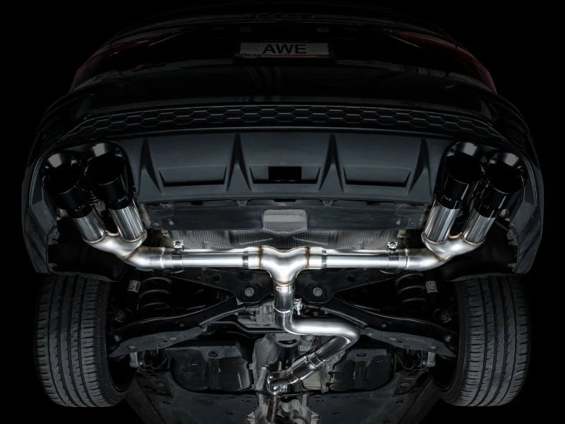 AWE 22-24 Audi 8Y S3 Track Edition Exhaust  - Diamond Black Tips - Additional View 8