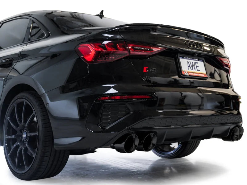 AWE 22-24 Audi 8Y S3 Track Edition Exhaust  - Diamond Black Tips - Additional View 9