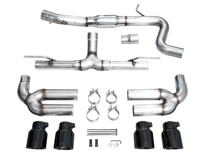 AWE 22-24 Audi 8Y S3 Track Edition Exhaust  - Diamond Black Tips - Additional View 12