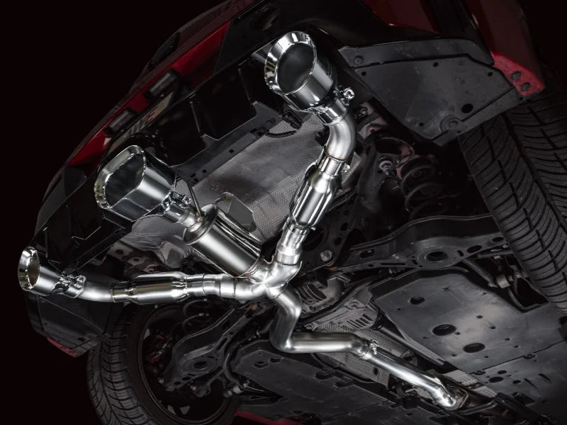 AWE 23-24 Toyota GR Corolla Track Edition Catback Exhaust - Chrome Silver Tips - Installation View