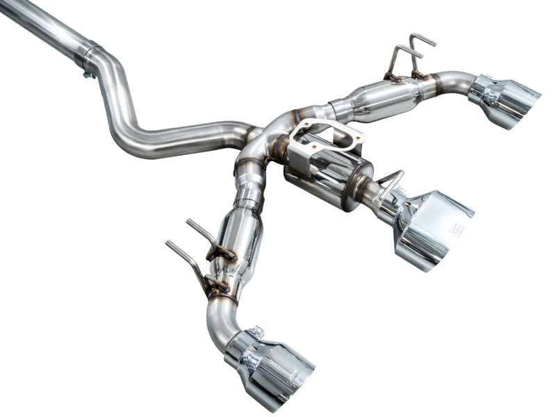 AWE 23-24 Toyota GR Corolla Track Edition Catback Exhaust - Chrome Silver Tips - Additional View 9