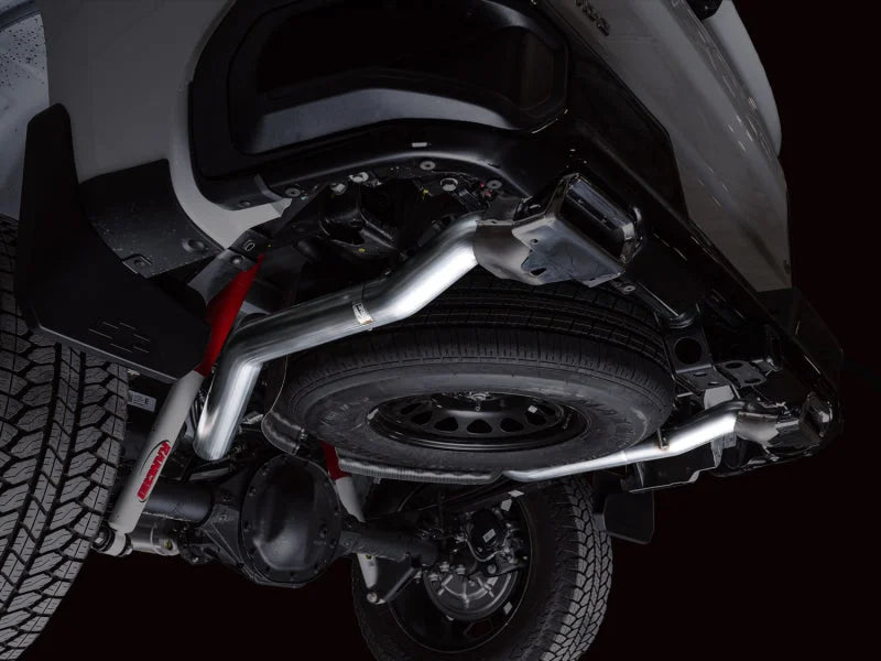 AWE 4th Gen GM 1500 5.3L 0FG Catback Split Rear Exit (w/ Bumper Cutouts) - OE Tips - Side View