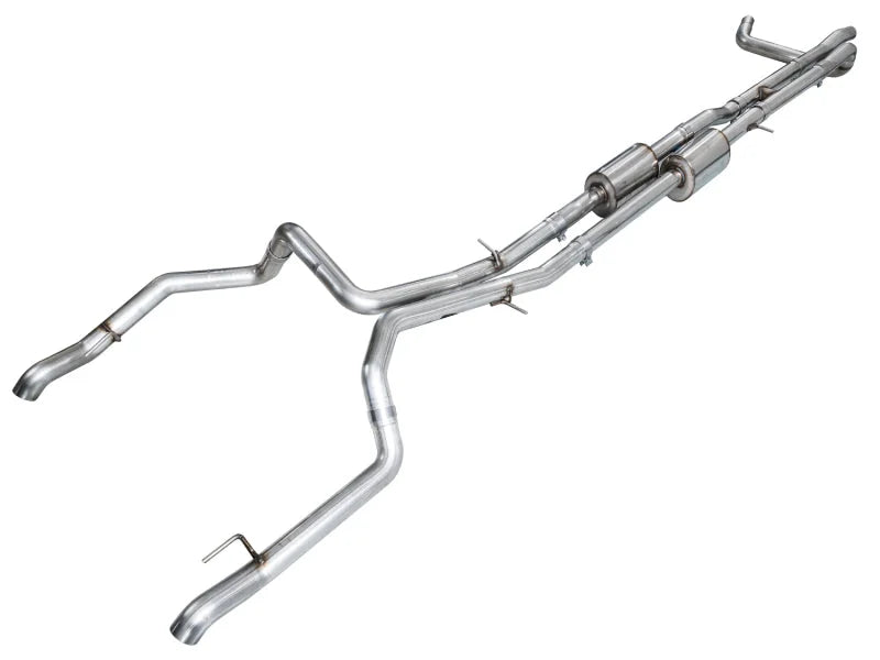 AWE 4th Gen GM 1500 6.2L Catback Split Rear Exit (w/ Bumper Cutouts) - OE Tips - Main Product View