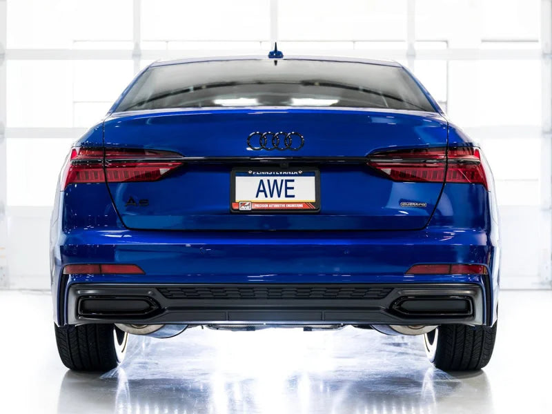 AWE Audi 2019-2023 C8 A6/A7 3.0T Touring Edition Cat-back Exhaust- Turn Downs - Additional View 8