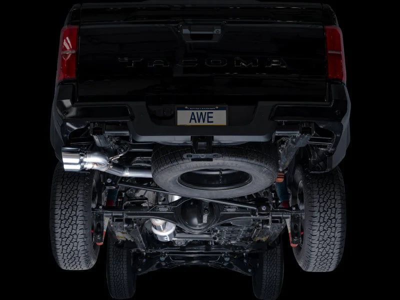 AWE Exhaust for 4th Gen Toyota Tacoma Dual Chrome Silver Tips - Additional View 5