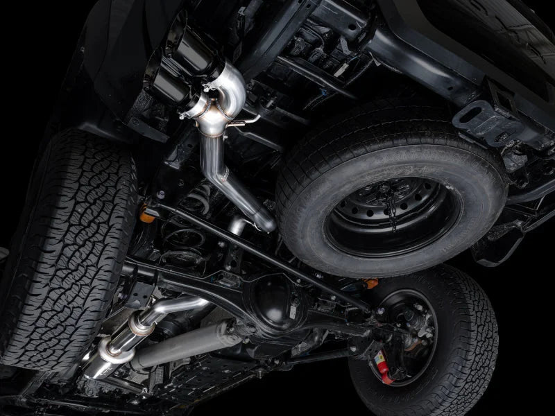 AWE Exhaust for 4th Gen Toyota Tacoma Dual Diamond Black Tips - Additional View 7