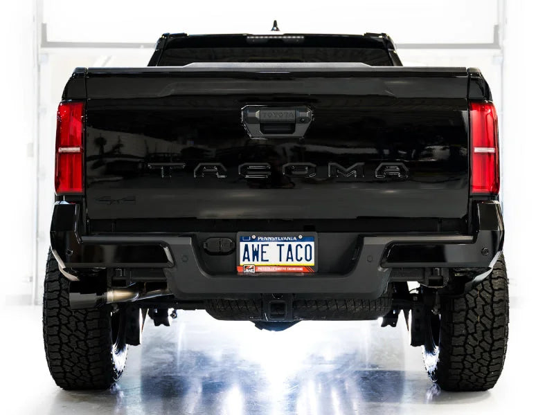 AWE Exhaust for 4th Gen Toyota Tacoma Dual Diamond Black Tips - Additional View 8