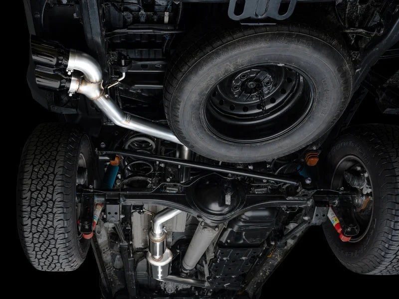 AWE Exhaust for 4th Gen Toyota Tacoma Dual Diamond Black Tips - Additional View 9