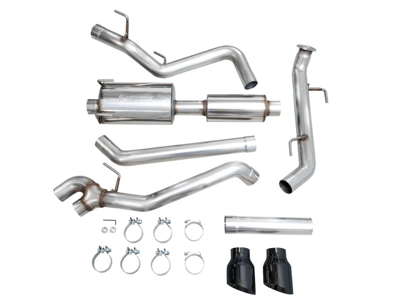 AWE Exhaust for 4th Gen Toyota Tacoma Dual Diamond Black Tips - Additional View 13