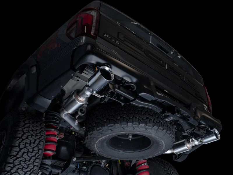 AWE Gen 3 Raptor R SwitchPath Exhaust  - Chrome Silver Tips - Installation View