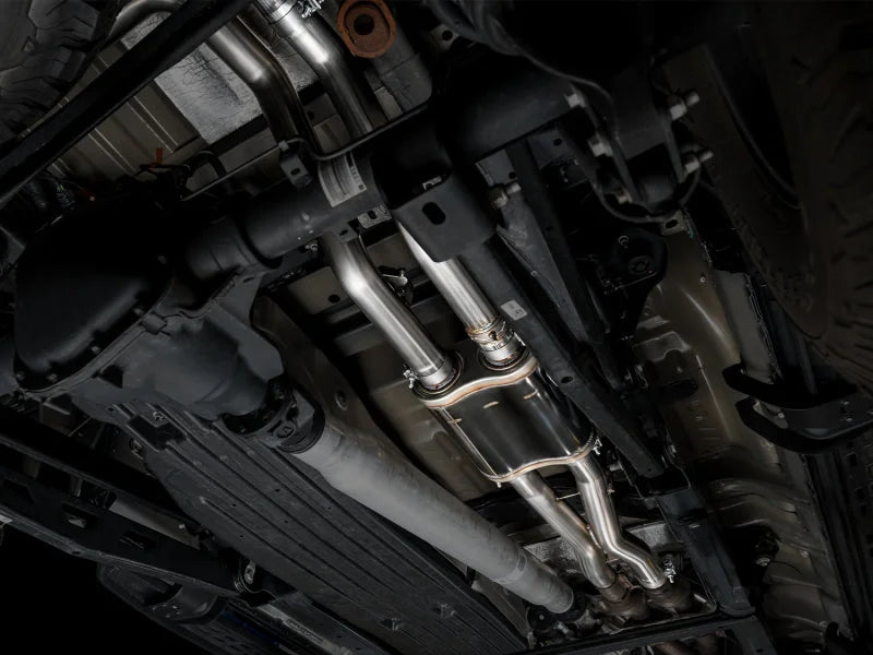 AWE Gen 3 Raptor R SwitchPath Exhaust - Diamond Black Tips - Installation View