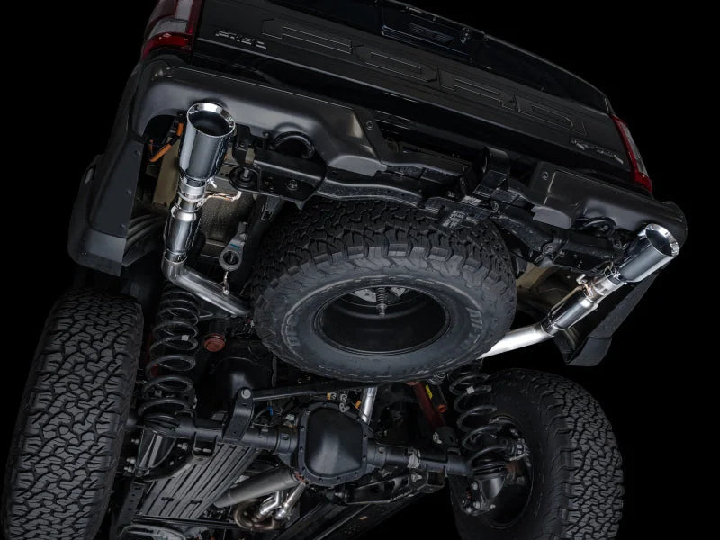 AWE Gen 3 Raptor SwitchPath Exhaust  - Chrome Silver Tips - Back View