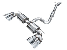 Load image into Gallery viewer, AWE MK8 Volkswagen Golf R 3in Touring Edition Quad Exhaust - Chrome Silver Tips - Main Product View