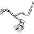 Load image into Gallery viewer, AWE MK8 Volkswagen Golf R 3in Track Edition Quad Exhaust - Chrome Silver Tips - Main Product View