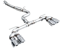 Load image into Gallery viewer, AWE MK8 Volkswagen Golf R 3in Track Edition Quad Exhaust - Chrome Silver Tips - Additional View 11
