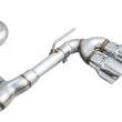 Load image into Gallery viewer, AWE MK8 Volkswagen Golf R 3in Track Edition Quad Exhaust - Chrome Silver Tips - Additional View 15