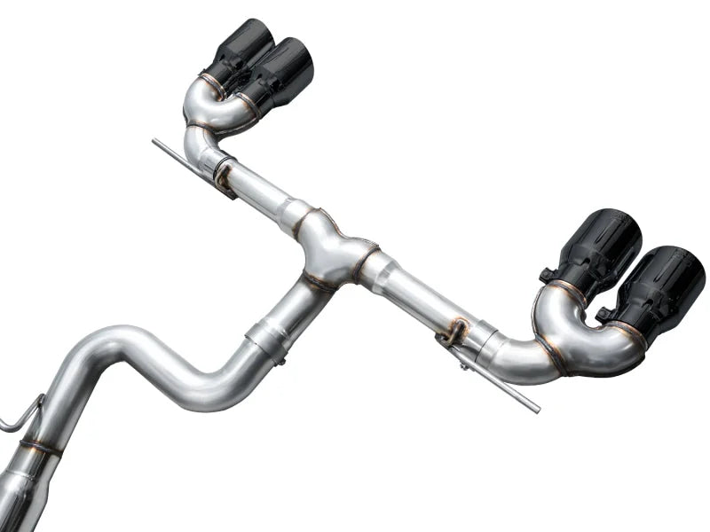 AWE MK8 Volkswagen Golf R 3in Track Edition Quad Exhaust - Diamond Black Tips - Additional View 15