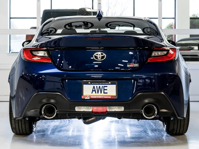 AWE Subaru BRZ/ Toyota GR86/ Toyota 86 Touring Edition Cat-Back Exhaust- Chrome Silver Tips - Additional View 5