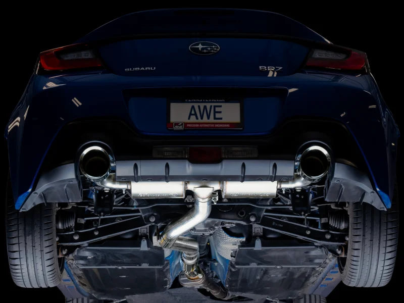 AWE Subaru BRZ/ Toyota GR86/ Toyota 86 Touring Edition Cat-Back Exhaust- Diamond Black Tips - Additional View 7