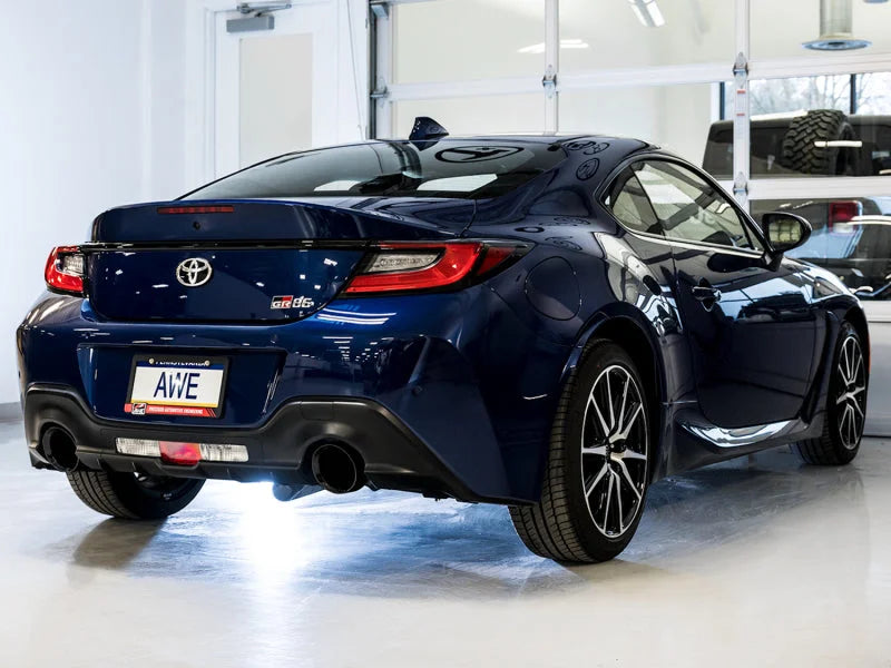 AWE Subaru BRZ / Toyota GR86 / Toyota 86 Track Edition Cat-Back Exhaust- Diamond Black Tips - Additional View 6