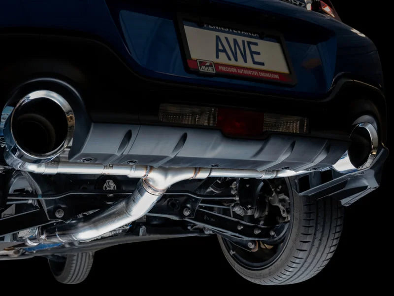 AWE Subaru BRZ/ Toyota GR86/ Toyota 86 Track Edition Cat-Back Exhaust- Chrome Silver Tips - Additional View 12