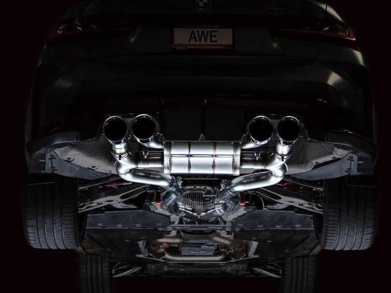 AWE SwitchPath Catback Exhaust for BMW G8X M3/M4 - Chrome Silver Tips - Additional View 6