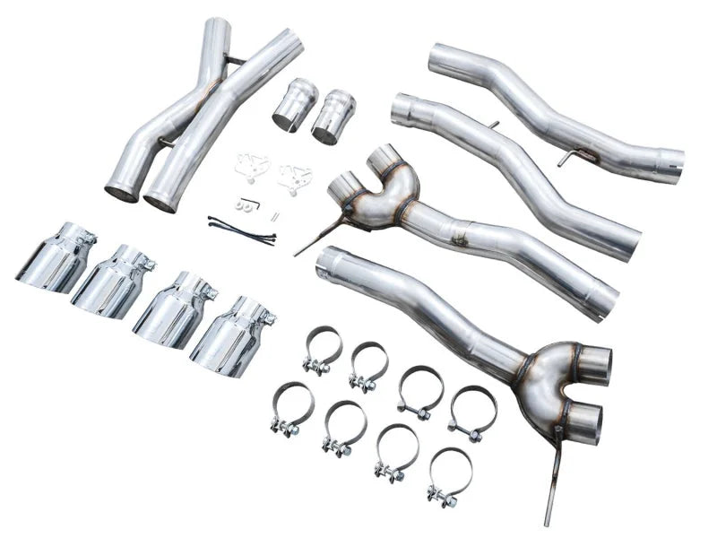 AWE Track Edition Catback Exhaust for BMW G8X M3/M4 - Chrome Silver Tips - Additional View 8