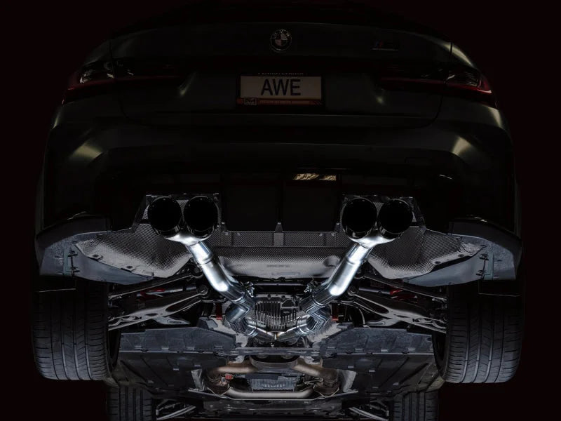 AWE Track Edition Catback Exhaust for BMW G8X M3/M4 - Diamond Black Tips - Additional View 5