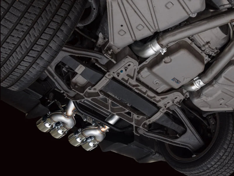 AWE Tuning 05-07 C6 Chevrolet Corvette 6.0L Track Edition Axle-Back Exhaust w/ Chrome Silver Tips - Side View