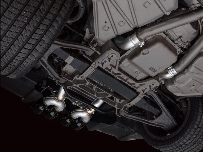 AWE Tuning 05-07 C6 Chevrolet Corvette 6.0L Track Edition Axle-Back Exhaust w/ Diamond Black Tips - Side View