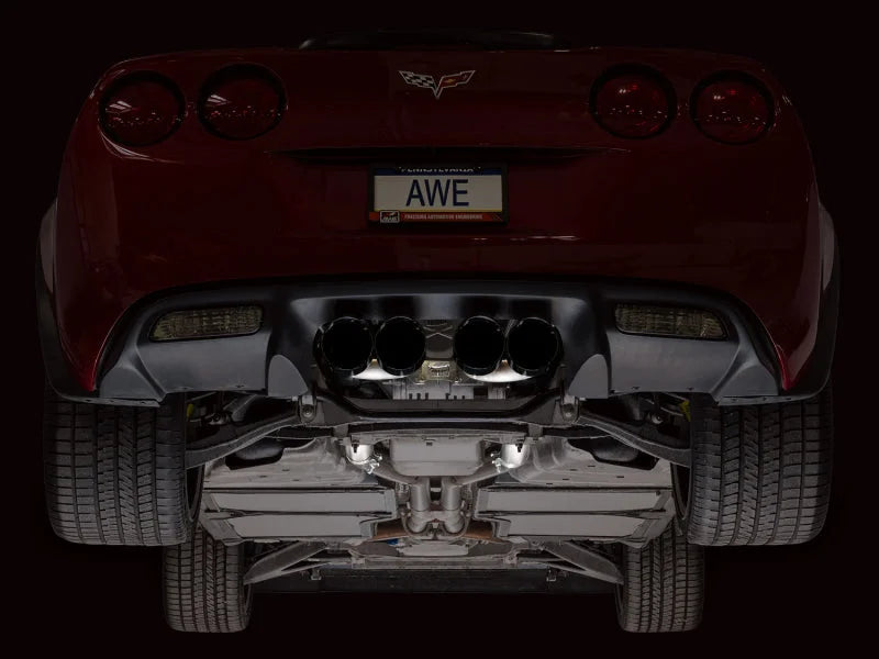 AWE Tuning 05-07 C6 Chevrolet Corvette 6.0L Track Edition Axle-Back Exhaust w/ Diamond Black Tips - Additional View 5