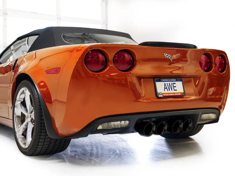 AWE Tuning 05-07 C6 Chevrolet Corvette 6.0L Track Edition Axle-Back Exhaust w/ Diamond Black Tips - Additional View 7