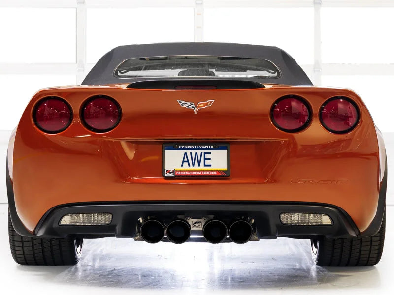 AWE Tuning 05-07 C6 Chevrolet Corvette 6.0L Track Edition Axle-Back Exhaust w/ Diamond Black Tips - Additional View 8