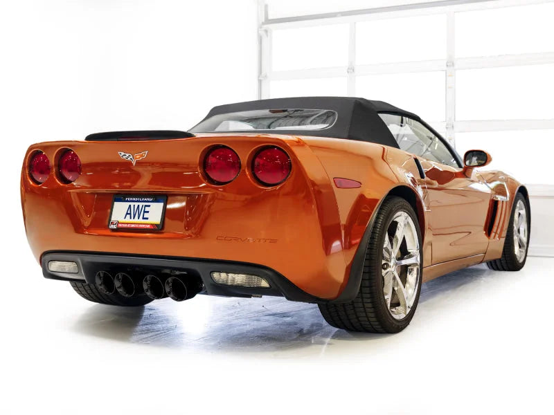 AWE Tuning 05-07 C6 Chevrolet Corvette 6.0L Track Edition Axle-Back Exhaust w/ Diamond Black Tips - Additional View 9
